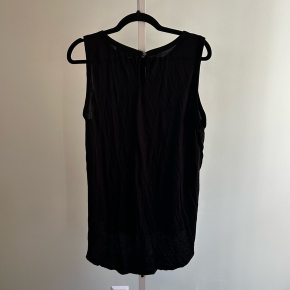 Loft Black Hi-Lo Sleeveless Blouse - Picture 3 of 4